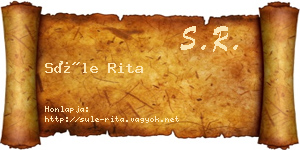 Süle Rita névjegykártya