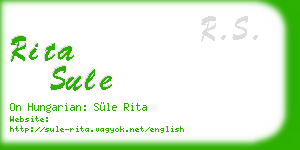 rita sule business card