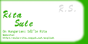 rita sule business card